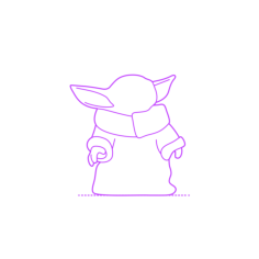 Pop Culture Star Wars Baby Yoda Silhouette Cutting Svg Files, Free Vectors File